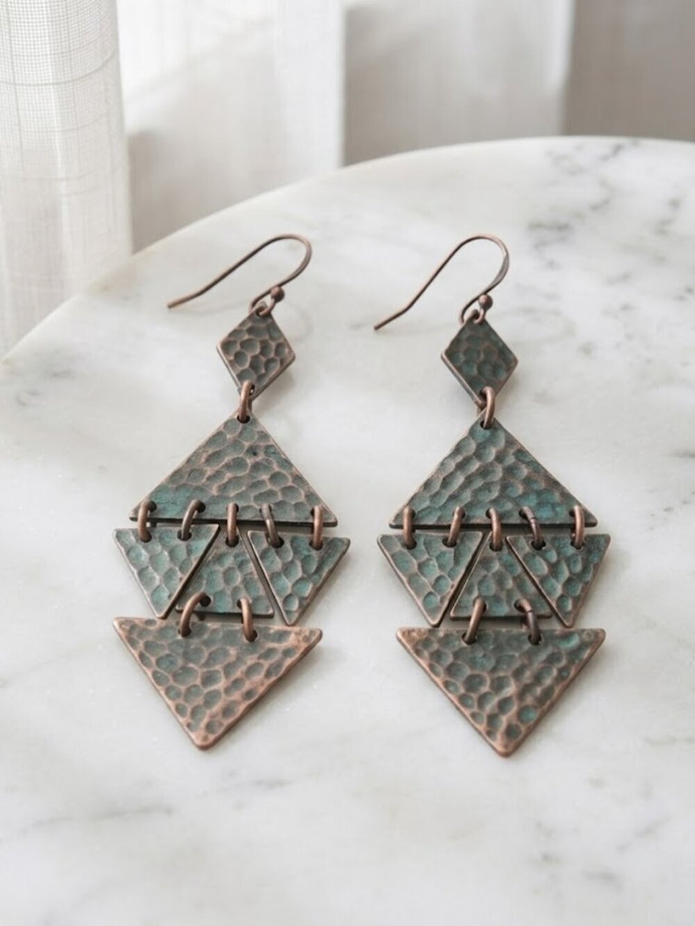 Boho Triangular Dangle Earrings